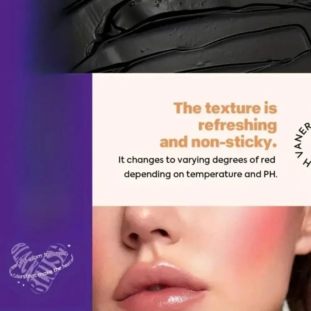 Color Changing Black Cream Blush Lip Shadow Multiuse